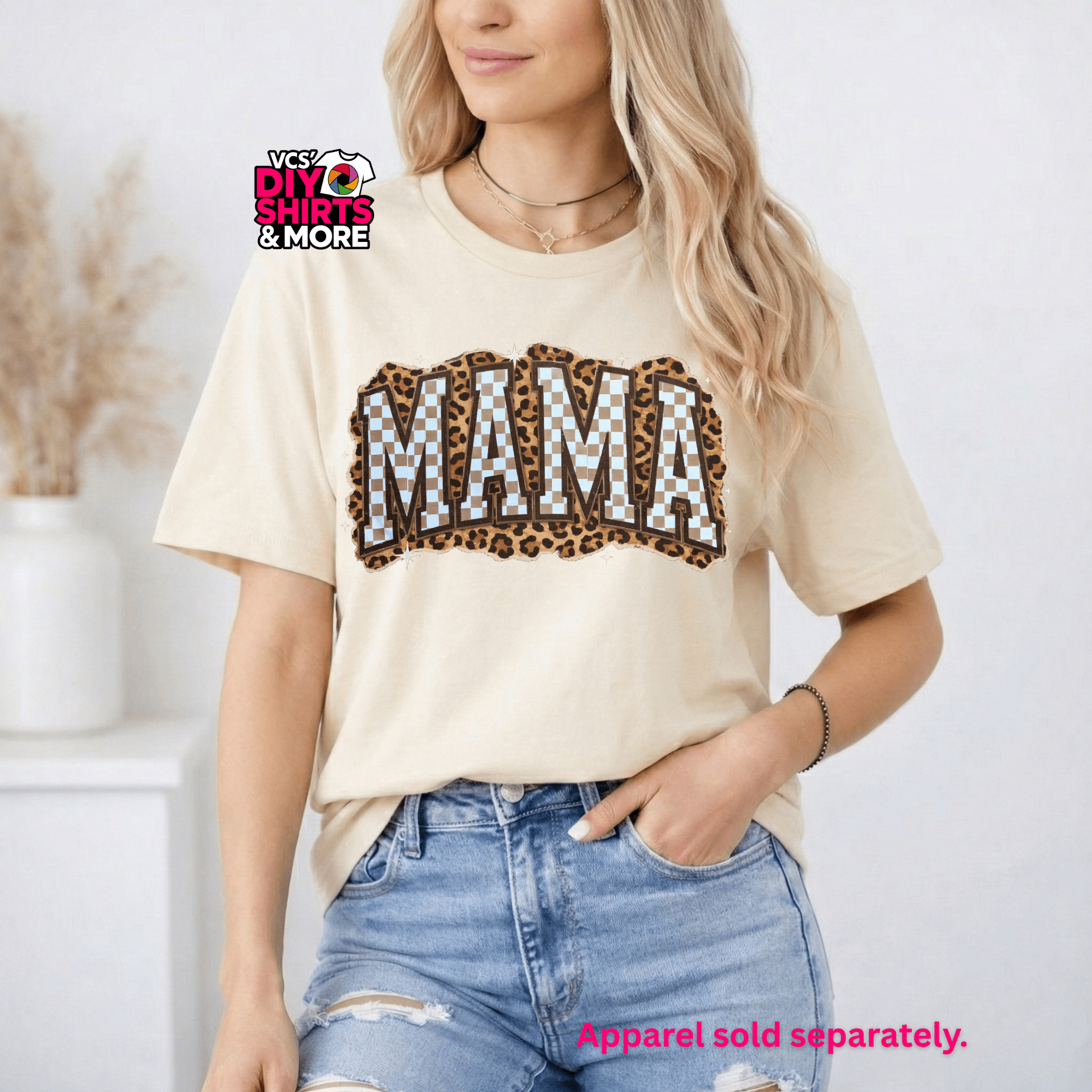 Checkered Cheetah Mama – VCS' DIY Shirts & More