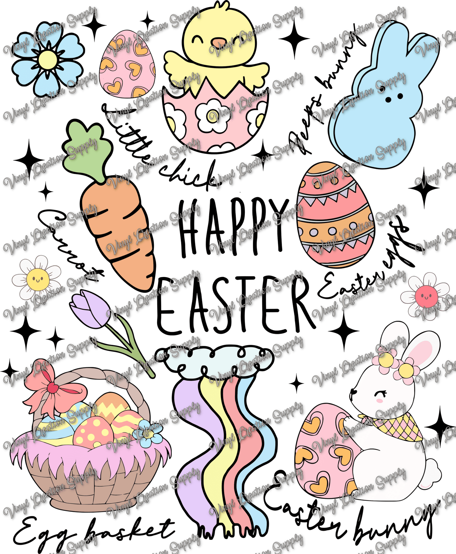 Happy Easter Collage – VCS' DIY Shirts & More