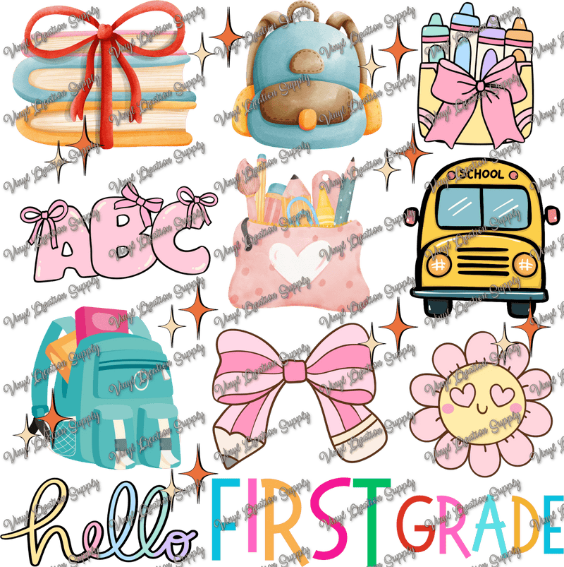 Hello First Grade Collage – DIY Shirts & More