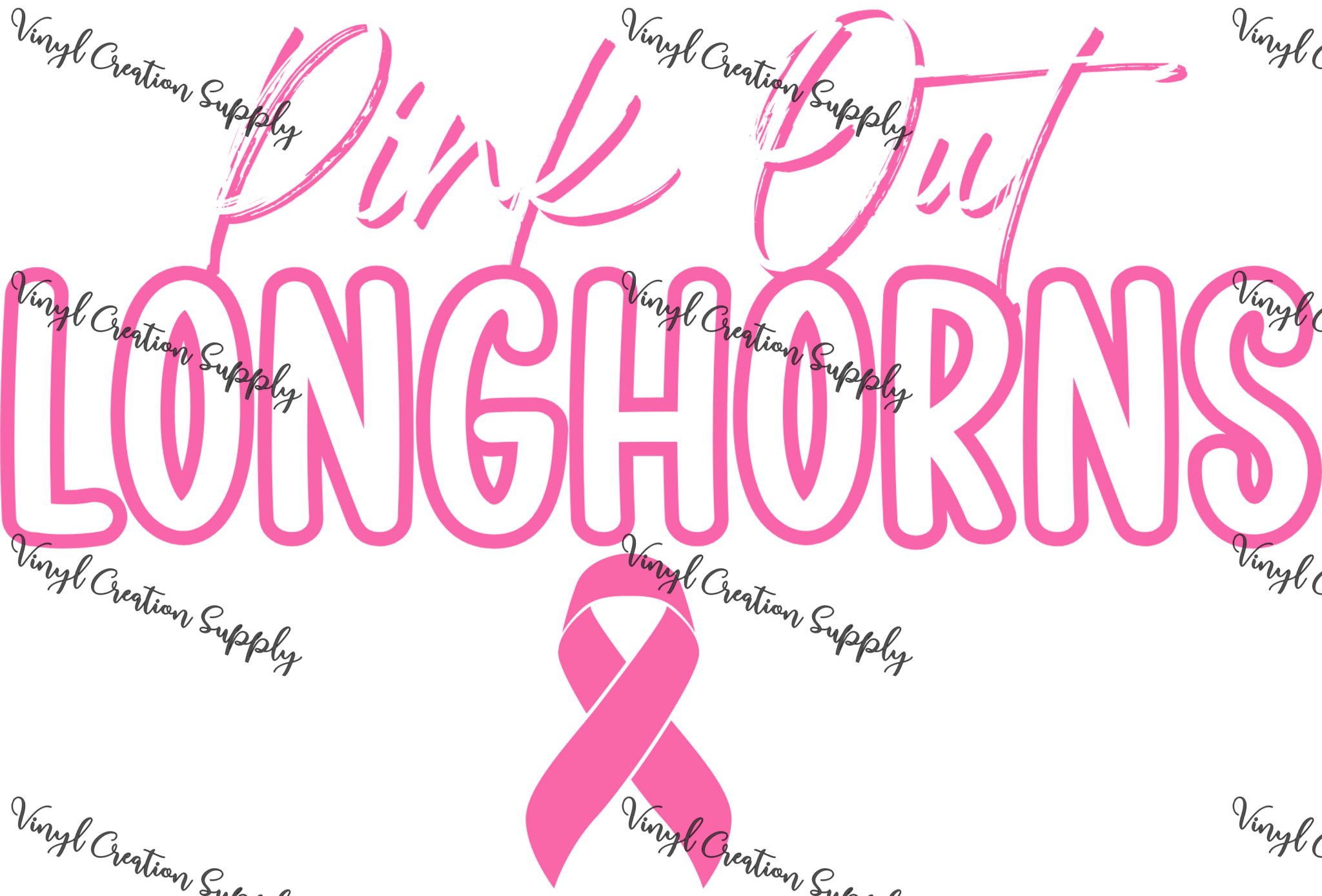 Longhorns Ribbon Pink out Longhorns Ribbon – DIY Shirts & More
