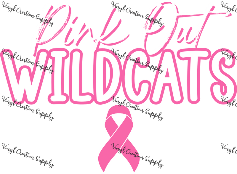 Pink out Wildcats Ribbon – DIY Shirts & More