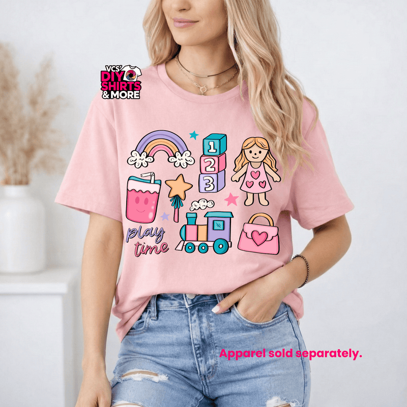 Play Time Girl Collage – DIY Shirts & More