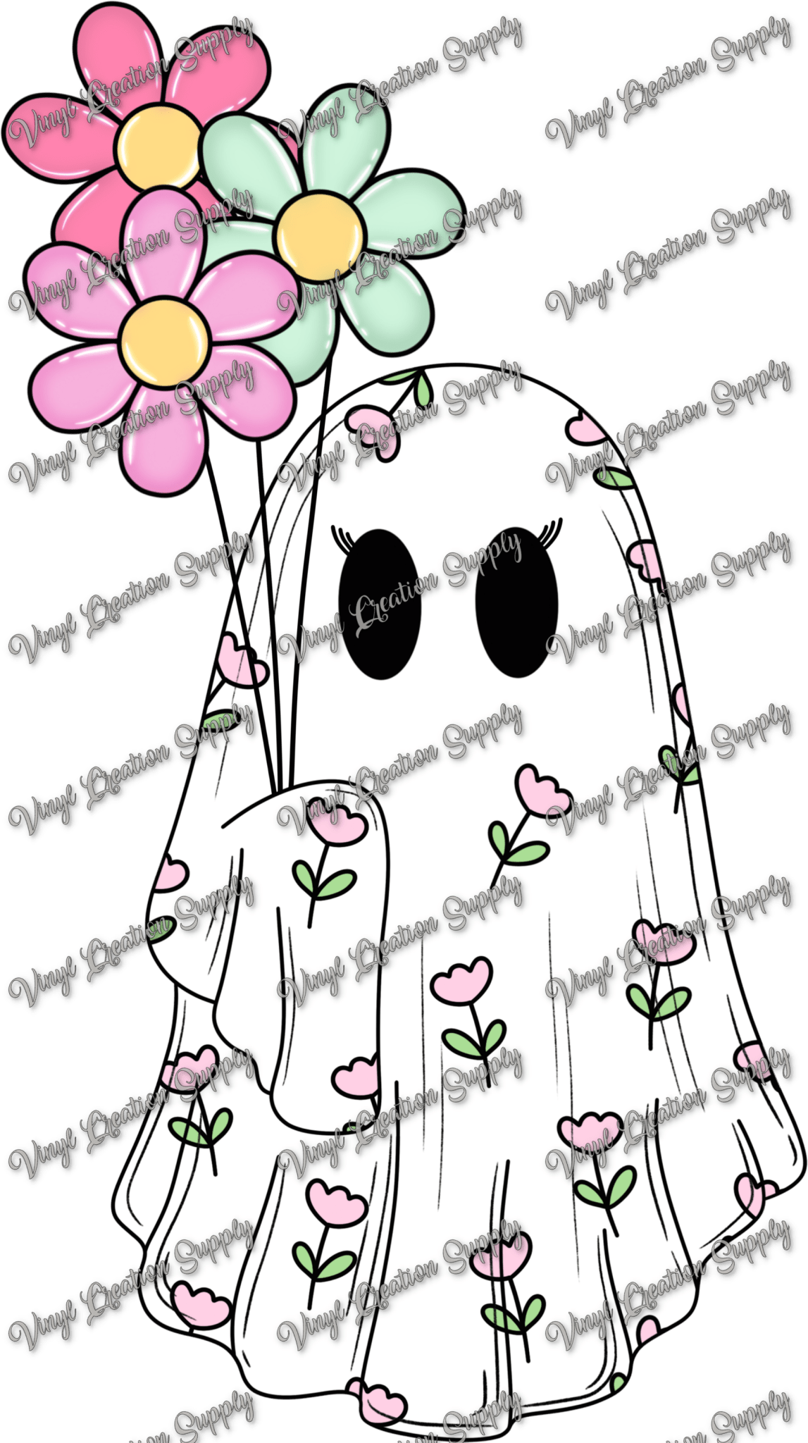 Spring Roll Ghost Spring Ghost Flowers – DIY Shirts & More