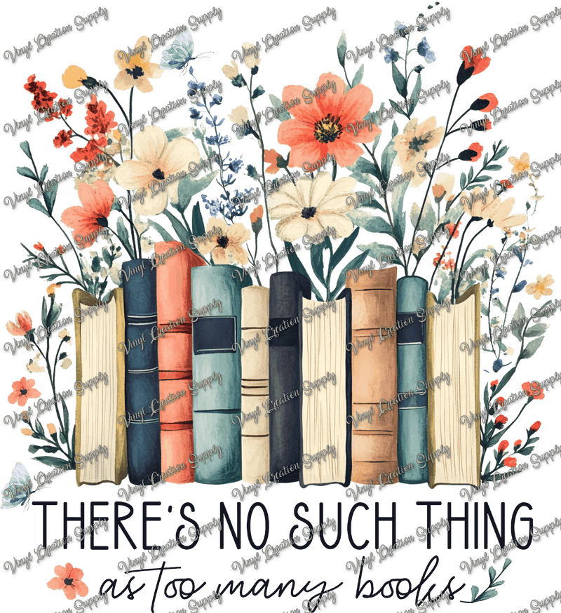 Too Many Books Floral – VCS' DIY Shirts & More