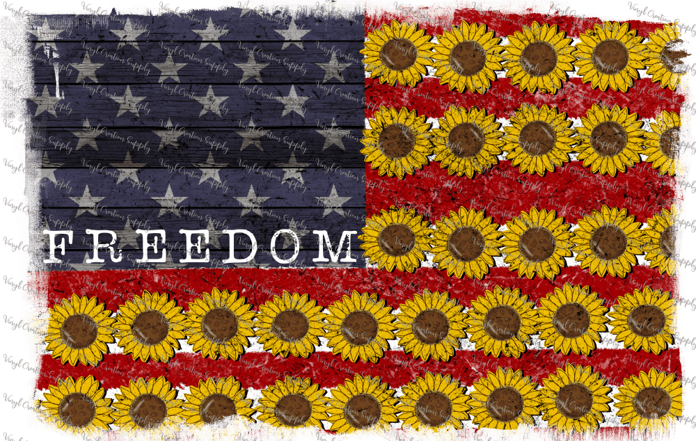 Sunflower Freedom Flag – DIY Shirts & More